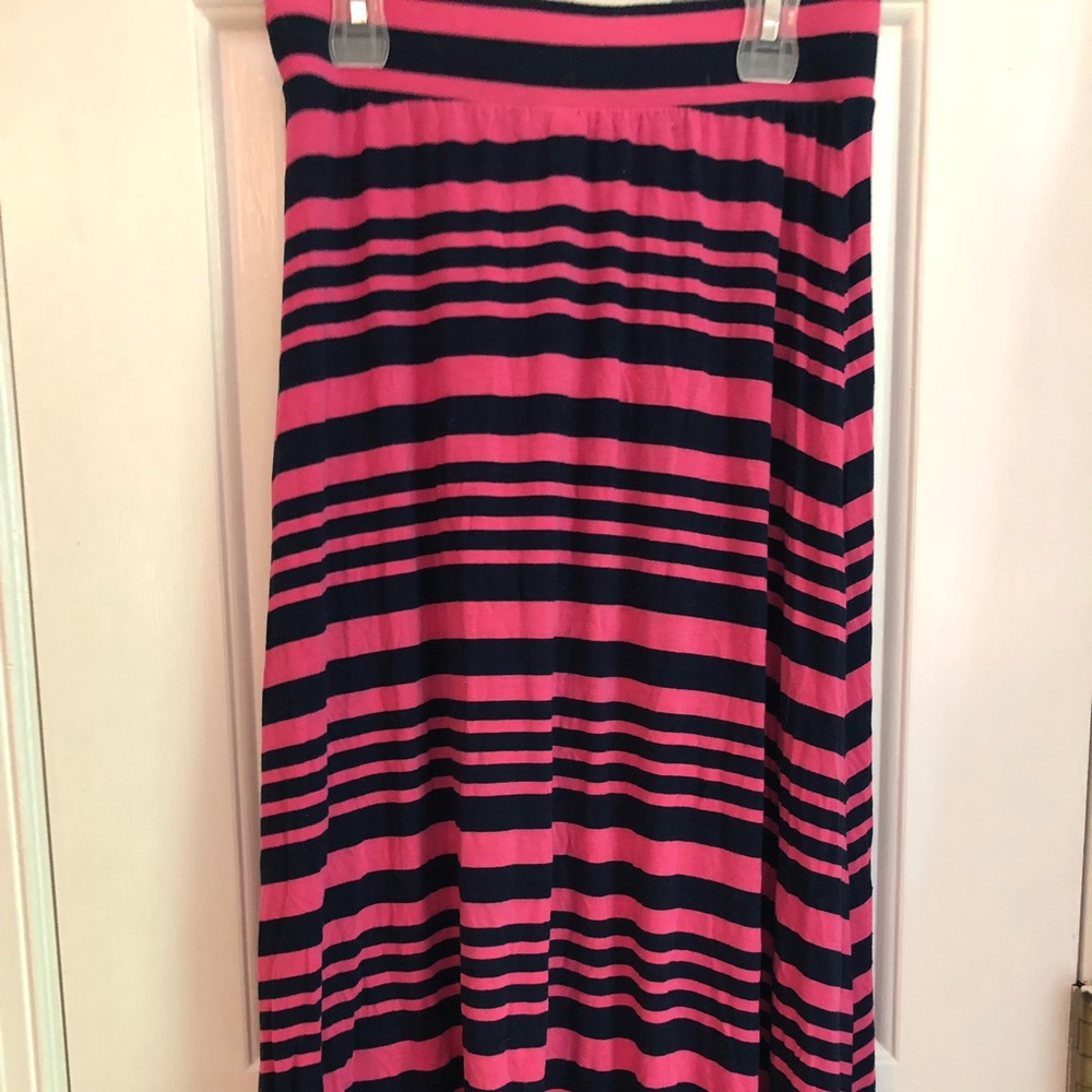 Cherokee (target) pink and navy maxi skirt